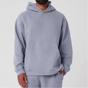 Alo yoga renown hoodie in fog 2x